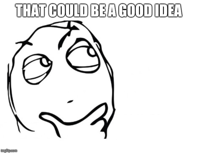 hmmm | THAT COULD BE A GOOD IDEA | image tagged in hmmm | made w/ Imgflip meme maker