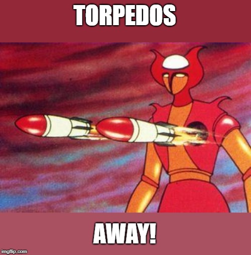 Tranzor Z torps | TORPEDOS AWAY! | image tagged in torpedo oppai,memes,robot,torpedoes,boobs | made w/ Imgflip meme maker