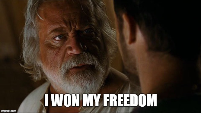 I WON MY FREEDOM | image tagged in Accounting | made w/ Imgflip meme maker