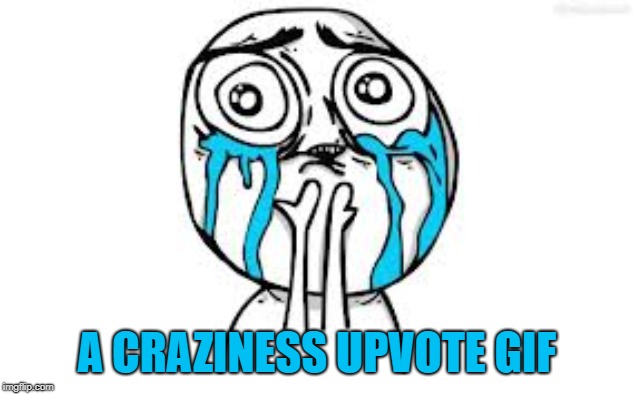 Crying Because Of Cute Meme | A CRAZINESS UPVOTE GIF | image tagged in memes,crying because of cute | made w/ Imgflip meme maker