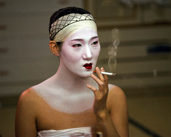 High Quality Smoking geisha Blank Meme Template