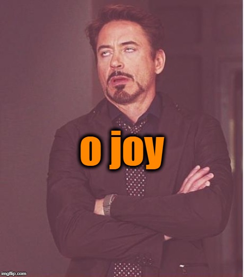 Face You Make Robert Downey Jr Meme | o joy | image tagged in memes,face you make robert downey jr | made w/ Imgflip meme maker