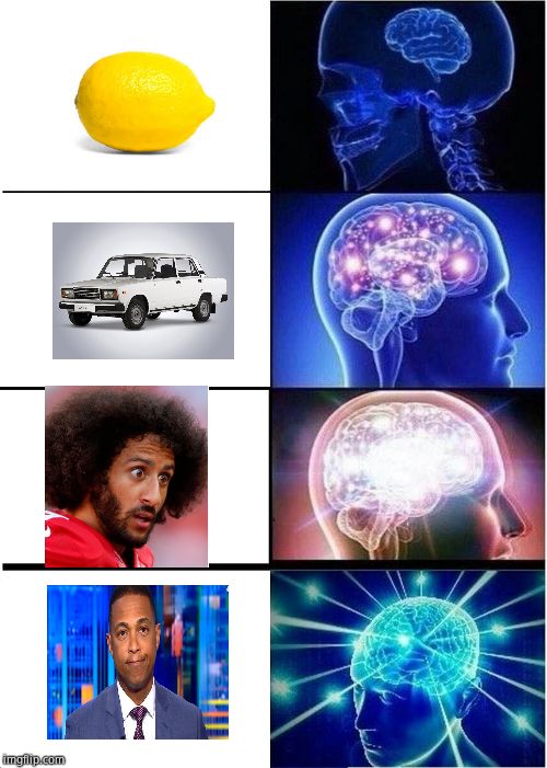 Expanding Brain | image tagged in memes,expanding brain,don lemon,kapernick | made w/ Imgflip meme maker