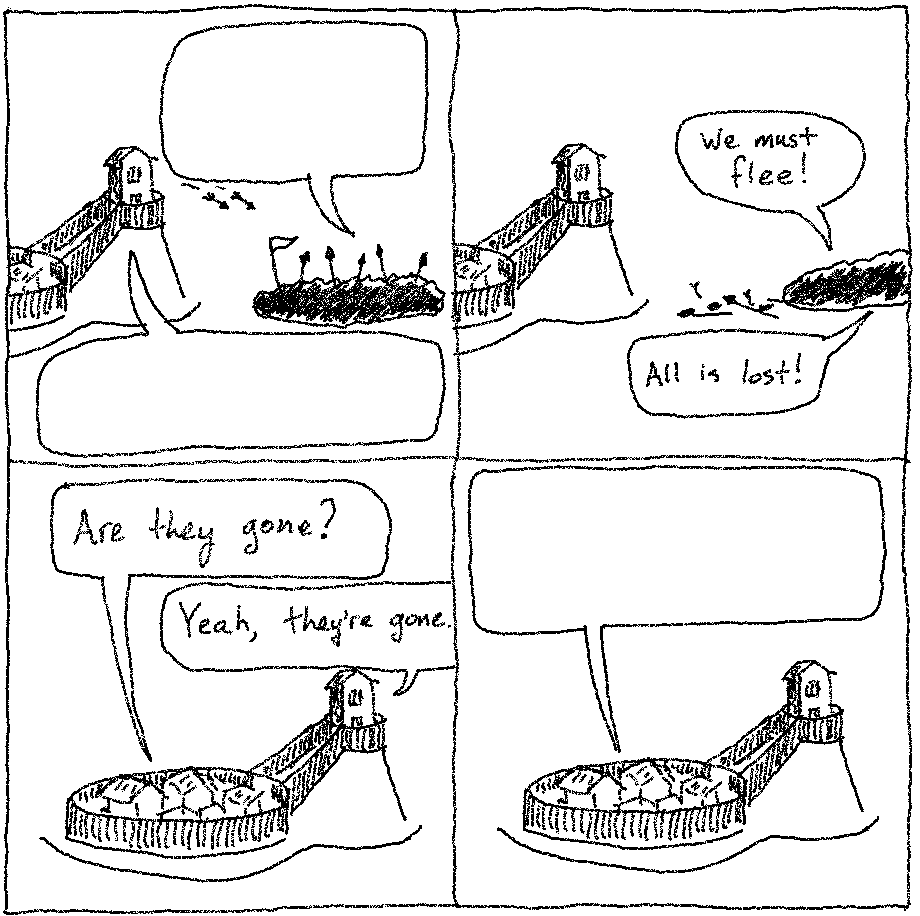 High Quality Motte and Bailey Comic Blank Meme Template