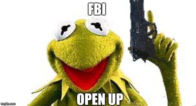 Kermit saw your search history   | FBI; OPEN UP | image tagged in memes | made w/ Imgflip meme maker