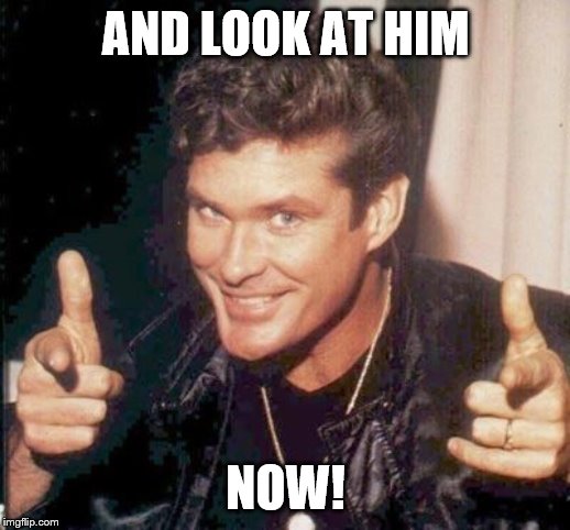 The Hoff thinks your awesome | AND LOOK AT HIM NOW! | image tagged in the hoff thinks your awesome | made w/ Imgflip meme maker