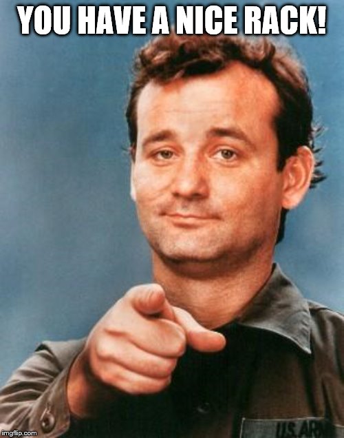 Bill Murray You're Awesome | YOU HAVE A NICE RACK! | image tagged in bill murray you're awesome | made w/ Imgflip meme maker