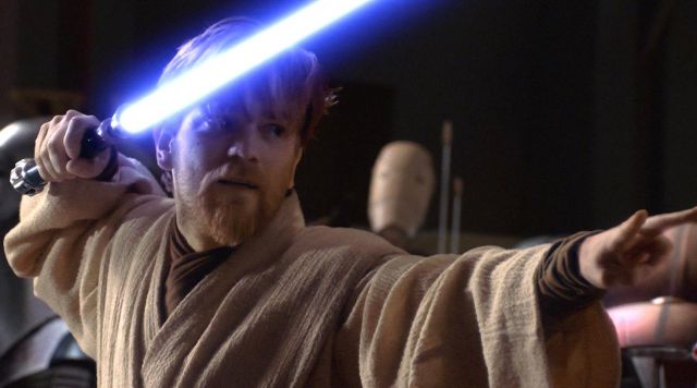 Star Wars Ewan McGregor Lightsaber Blank Meme Template