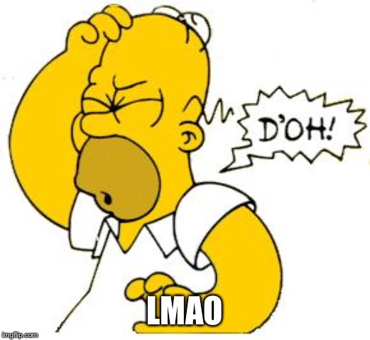 homer doh | LMAO | image tagged in homer doh | made w/ Imgflip meme maker