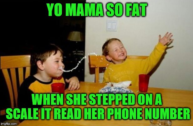 Yo Mamas So Fat Meme | YO MAMA SO FAT WHEN SHE STEPPED ON A SCALE IT READ HER PHONE NUMBER | image tagged in memes,yo mamas so fat | made w/ Imgflip meme maker