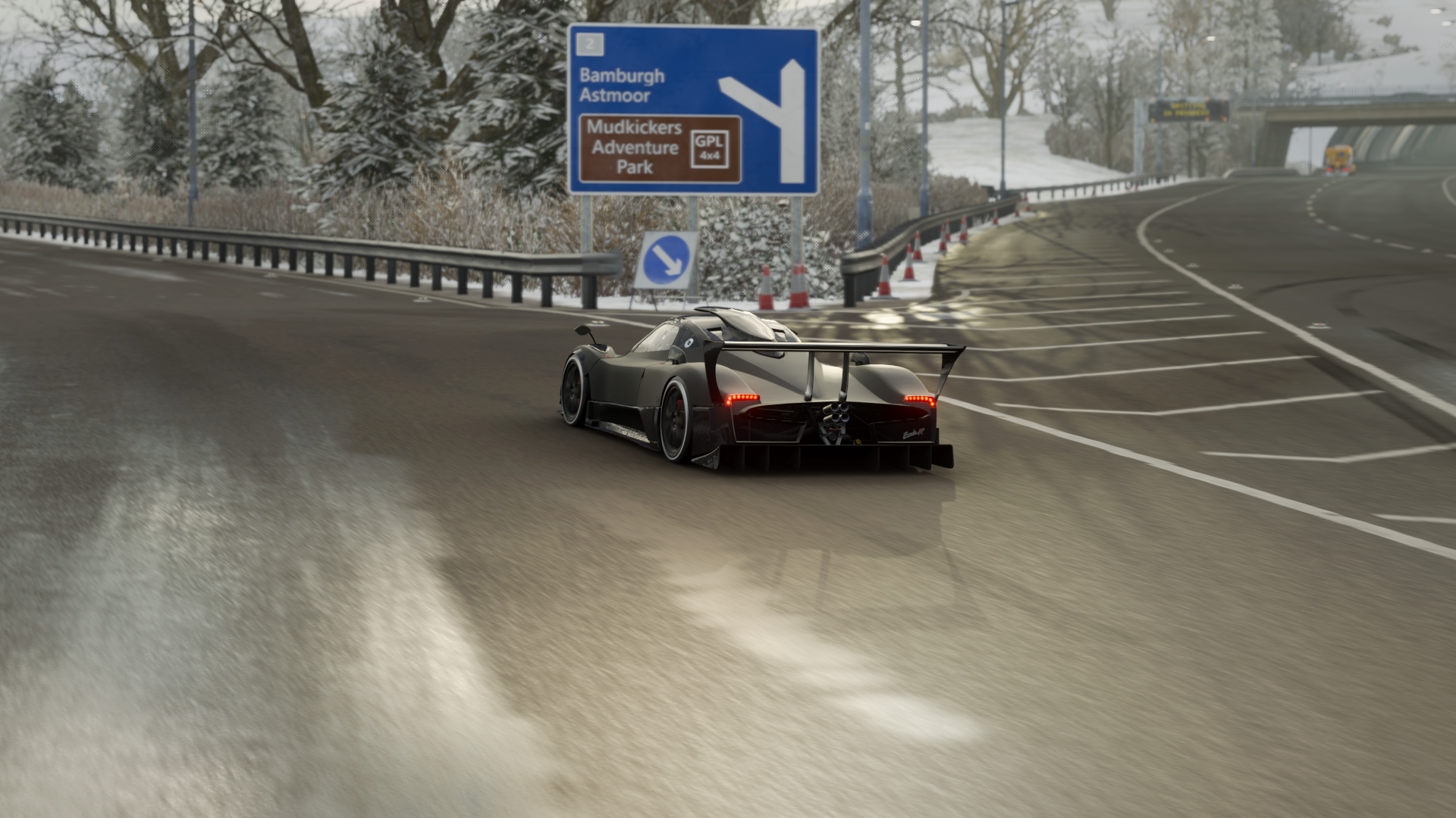 Forza Horizon 4 Pagani Zonda FE Exiting Highway Blank Meme Template
