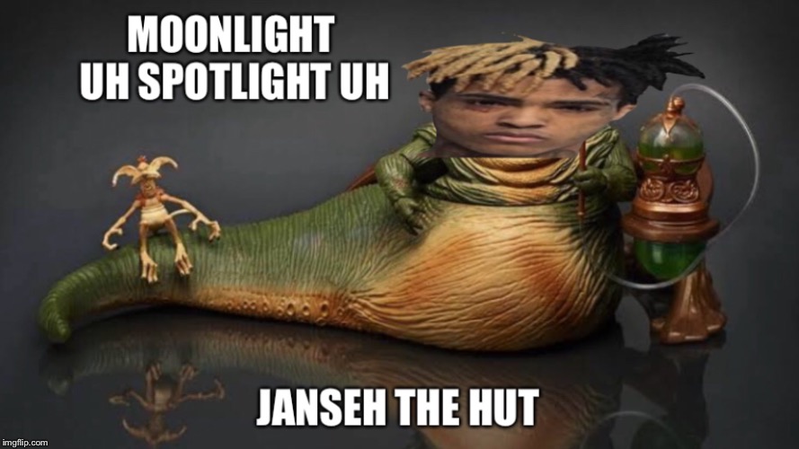 Janseh the hut | image tagged in xxxtentacion,jabba the hutt,funny,fun | made w/ Imgflip meme maker