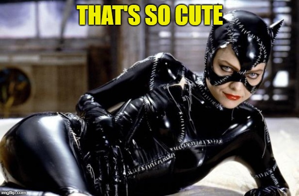 catwoman | THAT'S SO CUTE | image tagged in catwoman | made w/ Imgflip meme maker