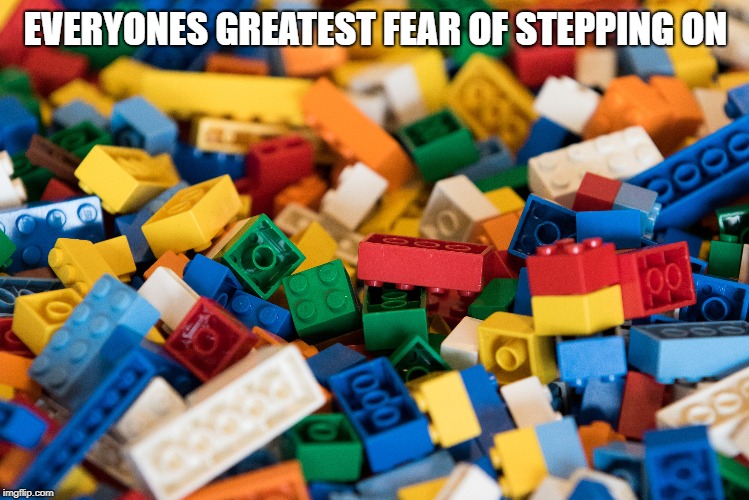 legos | EVERYONES GREATEST FEAR OF STEPPING ON | image tagged in funny | made w/ Imgflip meme maker