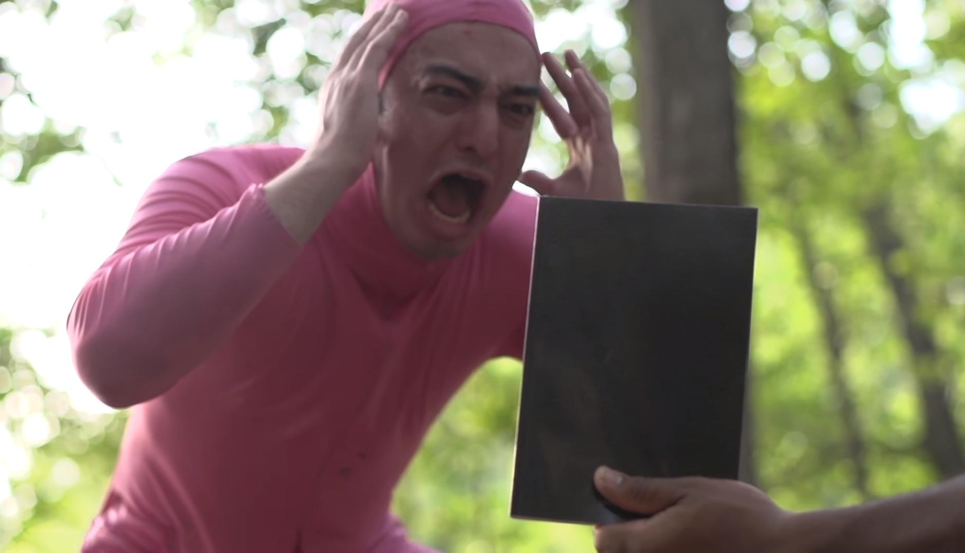 High Quality Pink guy Blank Meme Template