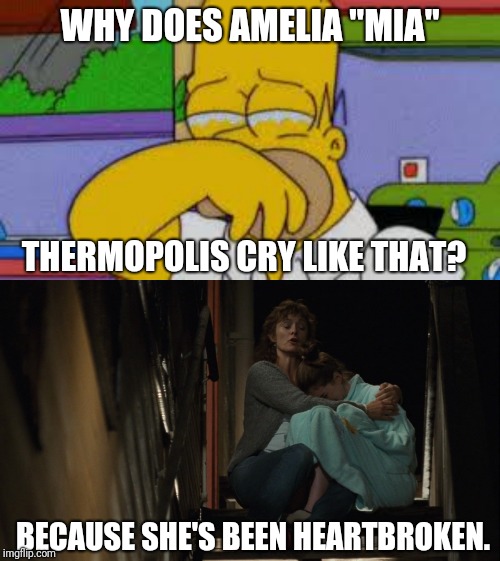 JFK Proven Right About Suppressing Protests Causing Violence | WHY DOES AMELIA "MIA"; THERMOPOLIS CRY LIKE THAT? BECAUSE SHE'S BEEN HEARTBROKEN. | image tagged in homer simpson crying | made w/ Imgflip meme maker