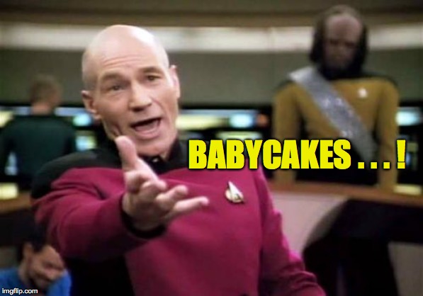Picard Wtf Meme | BABYCAKES . . . ! | image tagged in memes,picard wtf | made w/ Imgflip meme maker