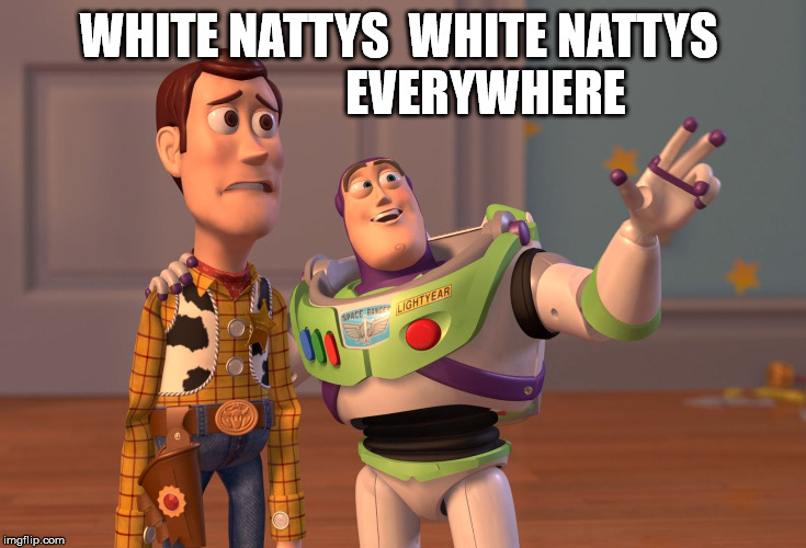 X, X Everywhere |  WHITE NATTYS  WHITE NATTYS
                 EVERYWHERE | image tagged in memes,x x everywhere | made w/ Imgflip meme maker