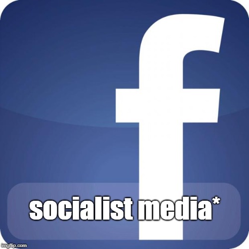 facebook | socialist media* | image tagged in facebook | made w/ Imgflip meme maker