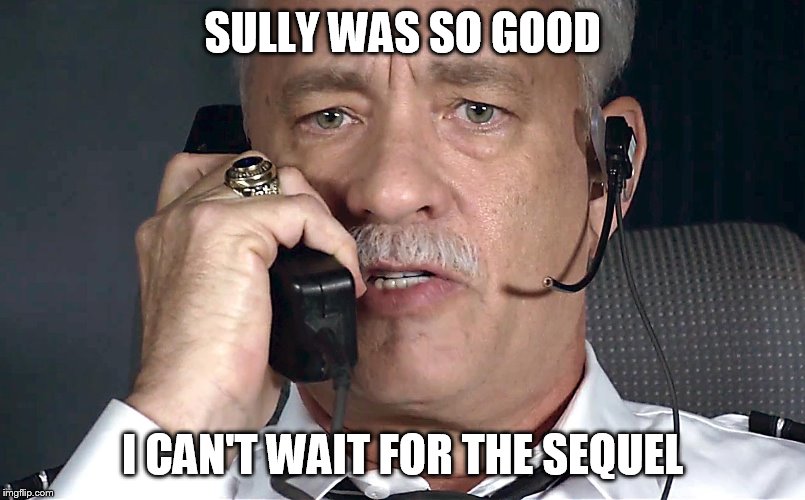 Sully Hanks | SULLY WAS SO GOOD; I CAN'T WAIT FOR THE SEQUEL | image tagged in sully hanks | made w/ Imgflip meme maker