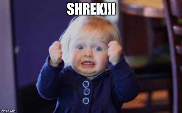 excited kid | SHREK!!! | image tagged in excited kid | made w/ Imgflip meme maker