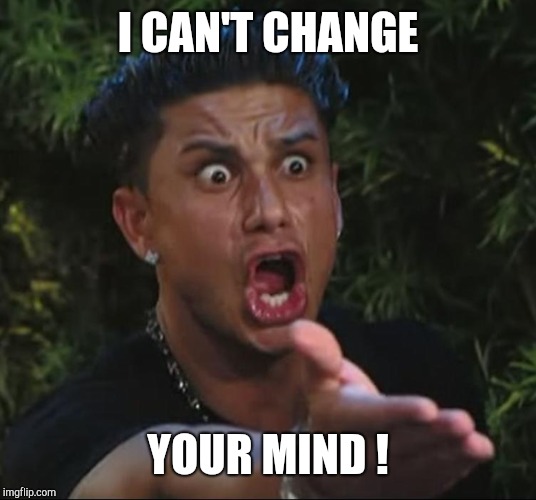 situation | I CAN'T CHANGE YOUR MIND ! | image tagged in situation | made w/ Imgflip meme maker