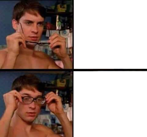 High Quality Peter Parker's Glasses Blank Meme Template