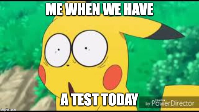 ME WHEN WE HAVE; A TEST TODAY | image tagged in funny memes | made w/ Imgflip meme maker