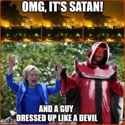 Hillary Clinton Satan | image tagged in hillary clinton,satan,devil | made w/ Imgflip meme maker
