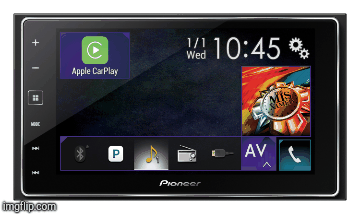 Apple CarPlay | image tagged in gifs,pioneer | made w/ Imgflip images-to-gif maker