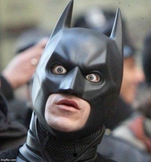 Shocked Batman | . | image tagged in shocked batman | made w/ Imgflip meme maker