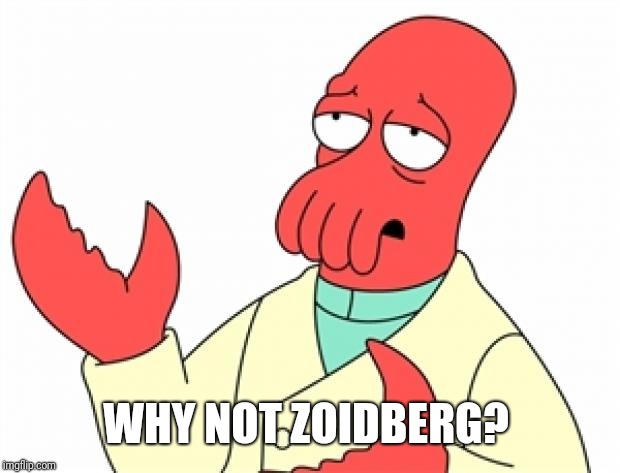 Why not Zoidberg | WHY NOT ZOIDBERG? | image tagged in why not zoidberg | made w/ Imgflip meme maker