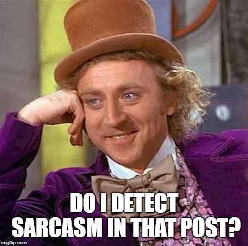 Creepy Condescending Wonka Meme | DO I DETECT SARCASM IN THAT POST? | image tagged in memes,creepy condescending wonka | made w/ Imgflip meme maker