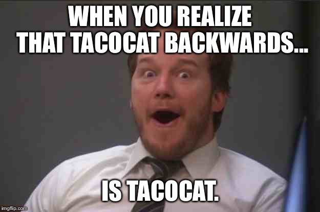That face you make when you realize Star Wars 7 is ONE WEEK AWAY | WHEN YOU REALIZE THAT TACOCAT BACKWARDS... IS TACOCAT. | image tagged in that face you make when you realize star wars 7 is one week away | made w/ Imgflip meme maker