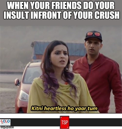WHEN YOUR FRIENDS DO YOUR INSULT INFRONT OF YOUR CRUSH | image tagged in tsp | made w/ Imgflip meme maker