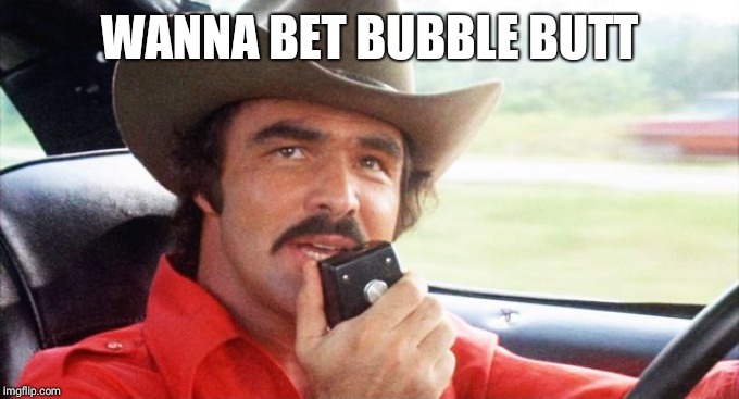 bandit | WANNA BET BUBBLE BUTT | image tagged in bandit | made w/ Imgflip meme maker