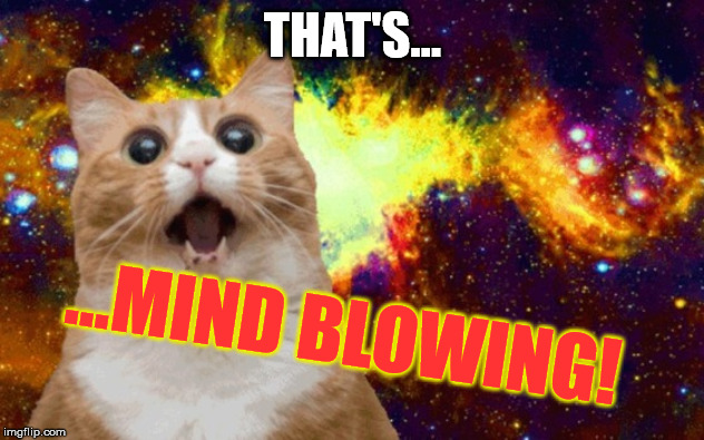Mind Blown cat | THAT'S... ...MIND BLOWING! | image tagged in mind blown cat | made w/ Imgflip meme maker