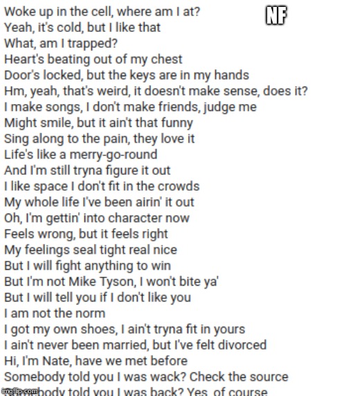 NF | made w/ Imgflip meme maker