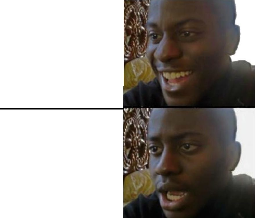 High Quality Disappointed Black guy 4 Screen Blank Meme Template