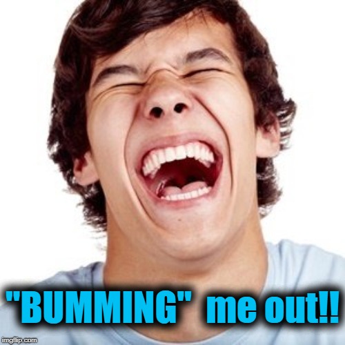 lol | "BUMMING"  me out!! | image tagged in lol | made w/ Imgflip meme maker