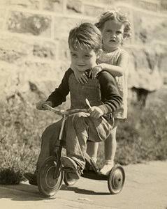 Vintage tricycle kids Blank Meme Template