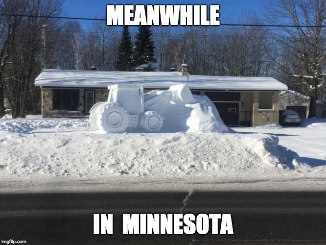 MEANWHILE; IN  MINNESOTA | made w/ Imgflip meme maker