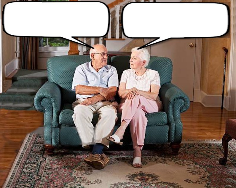 old married couple Blank Meme Template