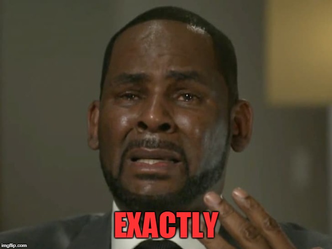 R Kelly Crying | EXACTLY | image tagged in r kelly crying | made w/ Imgflip meme maker