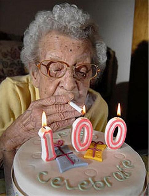 100 Year-Old's Birthday cake Blank Meme Template
