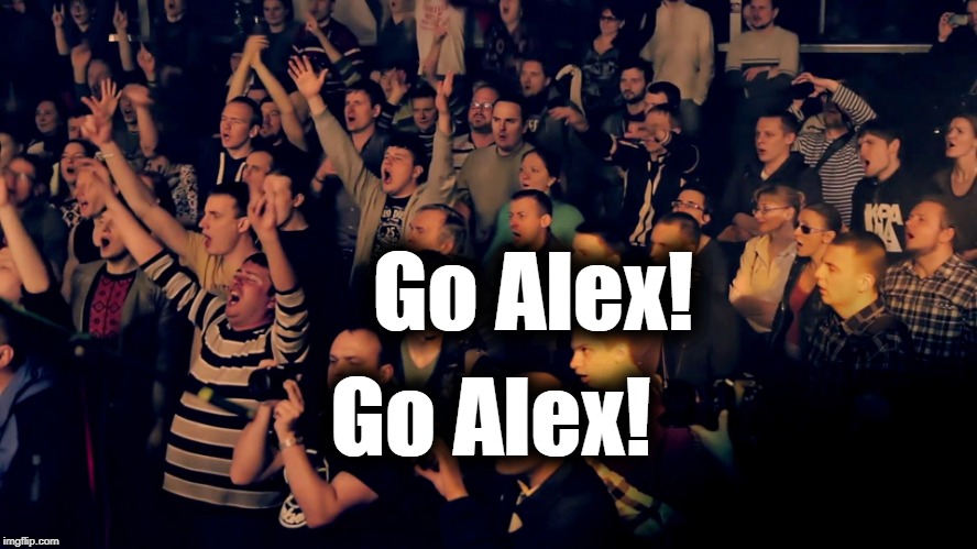 Clapping audience | Go Alex! Go Alex! | image tagged in clapping audience | made w/ Imgflip meme maker