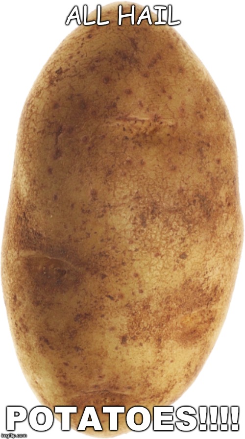 Holy Potato! | ALL HAIL; POTATOES!!!! | image tagged in potato | made w/ Imgflip meme maker