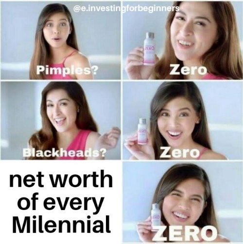 The net worth of Millennials | image tagged in finance,personal finance,funny,money,shots fired,millennials | made w/ Imgflip meme maker