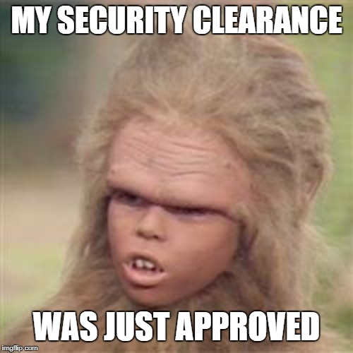 Chaka 2020 | MY SECURITY CLEARANCE; WAS JUST APPROVED | image tagged in chaka,sensitive compartmented information,need to know,don't ask | made w/ Imgflip meme maker