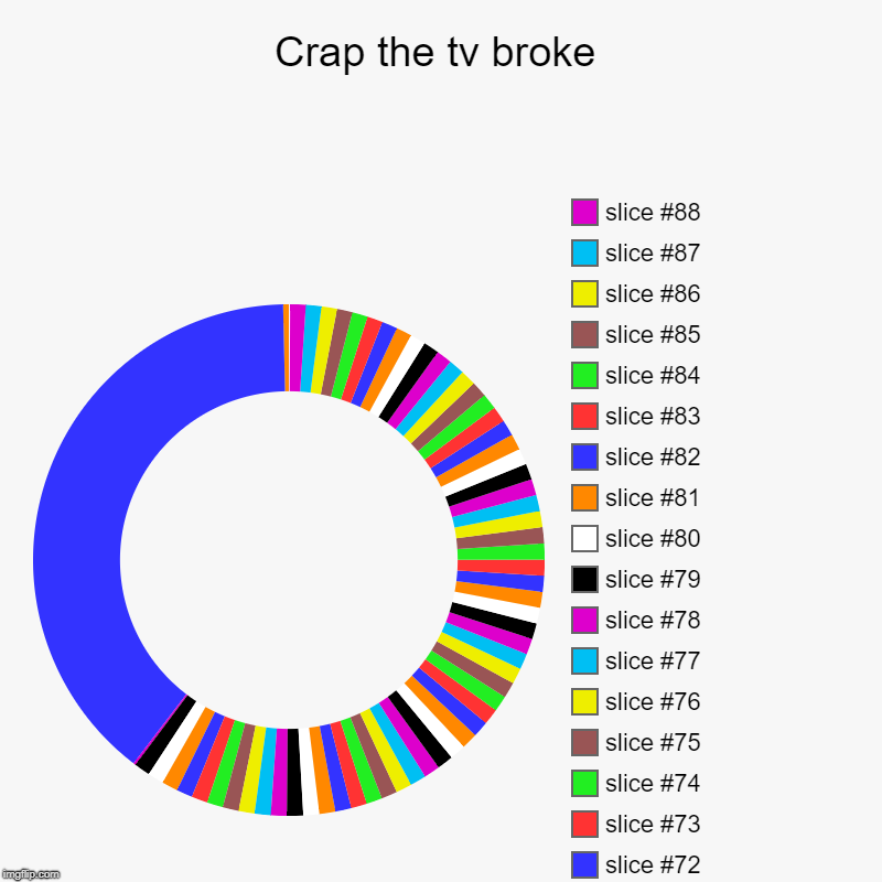 Crap the tv broke | | image tagged in charts,donut charts | made w/ Imgflip chart maker